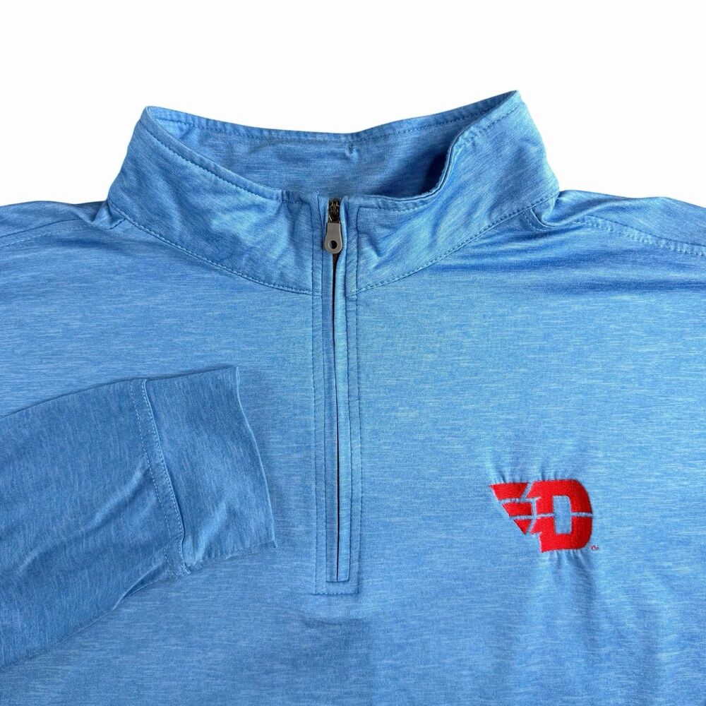 University Of Dayton Flyers Chapel Blue 1/4 Zip Sweatshirt Men’s Large Vansport